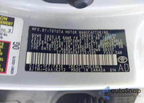 2015 Toyota Corolla Le from USA, damaged, VIN 2T1BURHE8FC251395